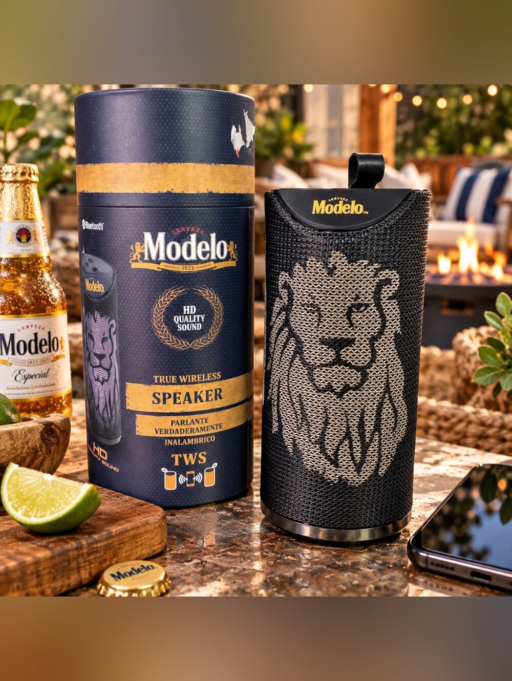 Modelo Black Gold True Wireless Bluetooth Portable Speaker NWT